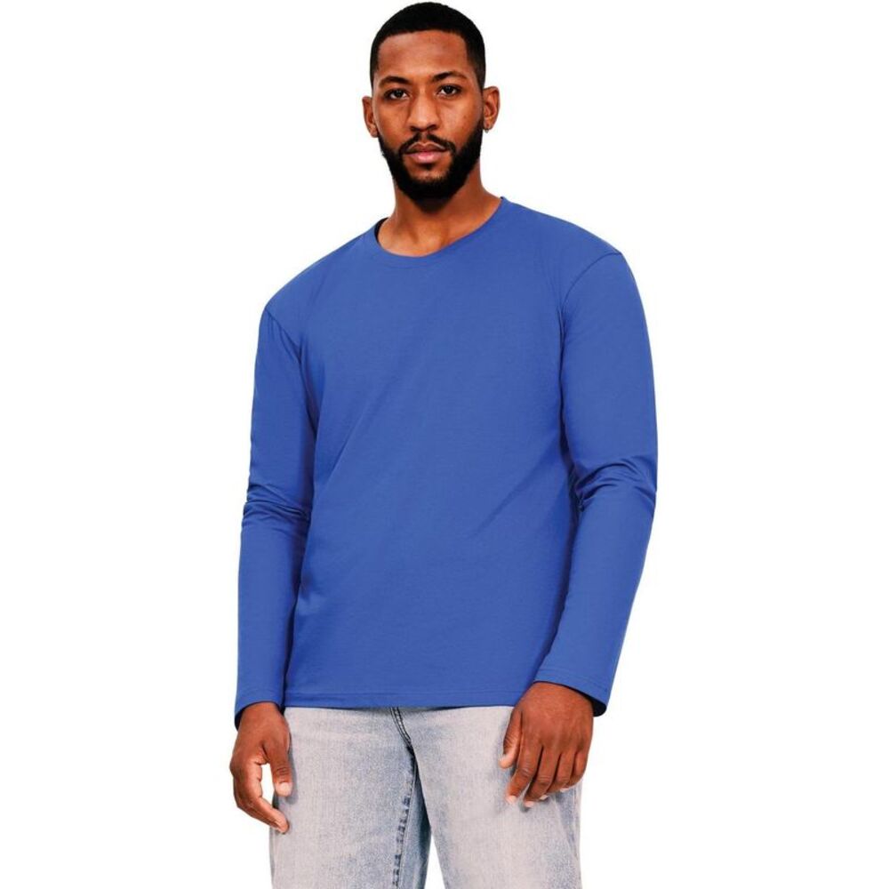 Casual Classic Mens Ringspun Cotton Long-Sleeved T-Shirt / Royal Blue